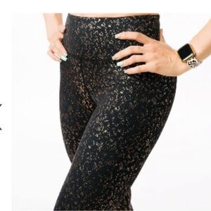 ZYIA Black Rose Gold Flake Light n Tight Hi-Rise 8-10 (7/8 24”)